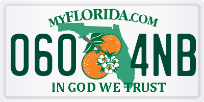 FL license plate 0604NB