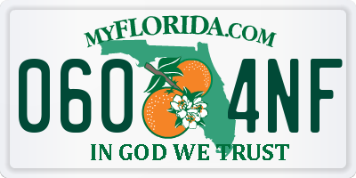 FL license plate 0604NF
