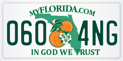 FL license plate 0604NG