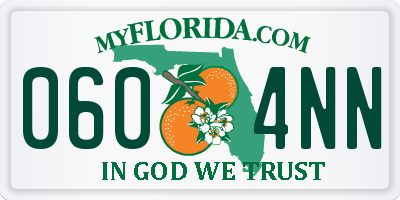 FL license plate 0604NN