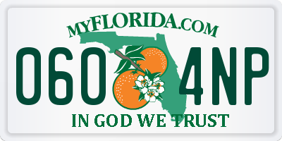 FL license plate 0604NP