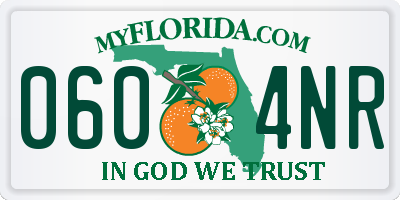FL license plate 0604NR