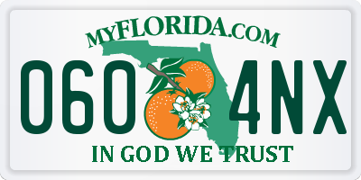 FL license plate 0604NX