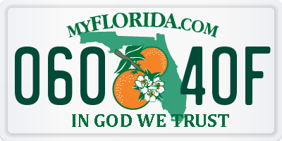 FL license plate 0604OF