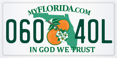 FL license plate 0604OL