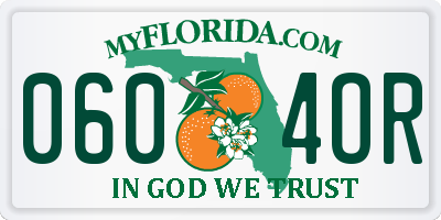 FL license plate 0604OR