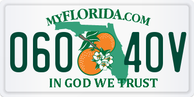 FL license plate 0604OV