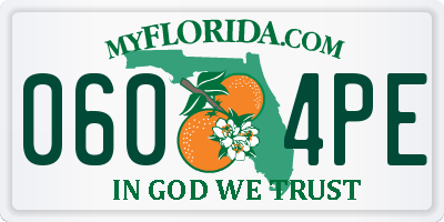 FL license plate 0604PE