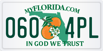 FL license plate 0604PL
