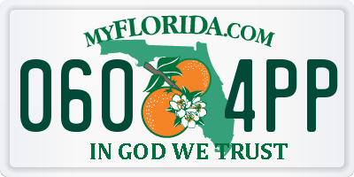 FL license plate 0604PP