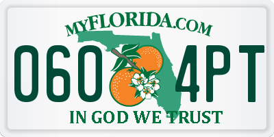 FL license plate 0604PT