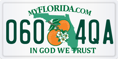 FL license plate 0604QA