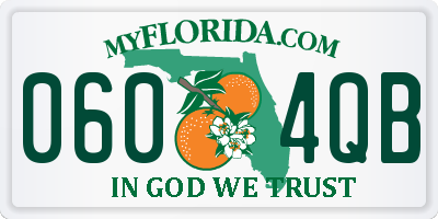 FL license plate 0604QB