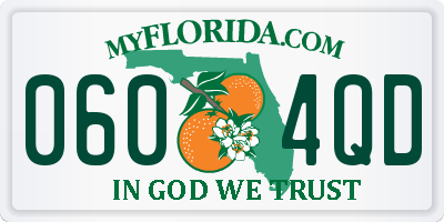 FL license plate 0604QD