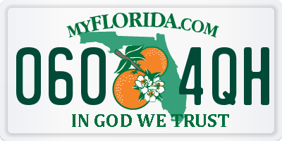 FL license plate 0604QH