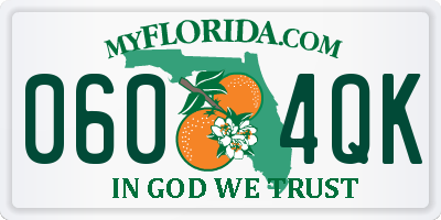 FL license plate 0604QK