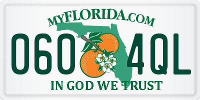FL license plate 0604QL