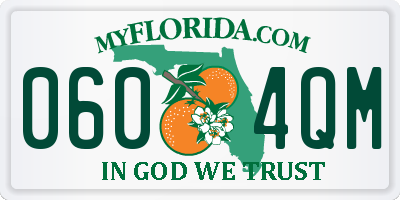 FL license plate 0604QM