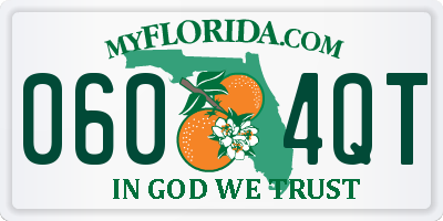 FL license plate 0604QT