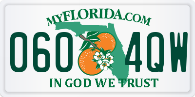 FL license plate 0604QW