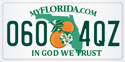 FL license plate 0604QZ