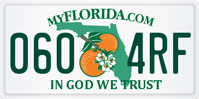 FL license plate 0604RF