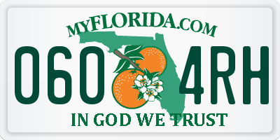 FL license plate 0604RH