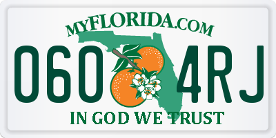 FL license plate 0604RJ