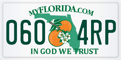 FL license plate 0604RP