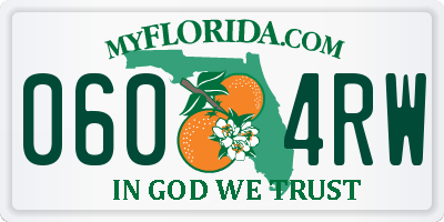 FL license plate 0604RW