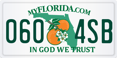 FL license plate 0604SB