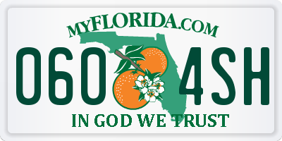 FL license plate 0604SH