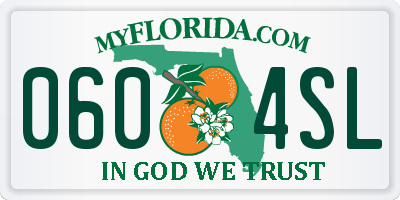 FL license plate 0604SL