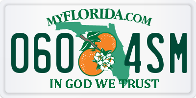 FL license plate 0604SM