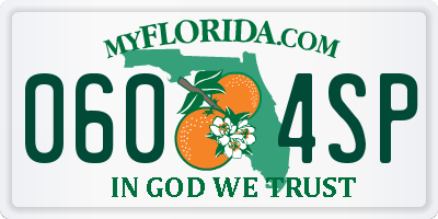 FL license plate 0604SP