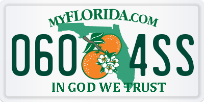 FL license plate 0604SS