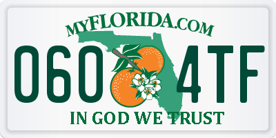 FL license plate 0604TF