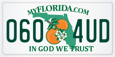 FL license plate 0604UD