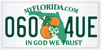 FL license plate 0604UE
