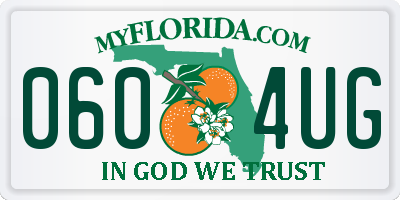 FL license plate 0604UG