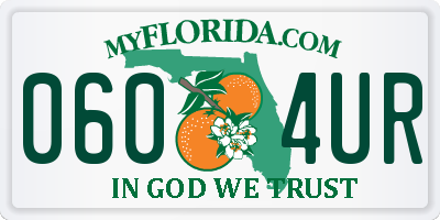 FL license plate 0604UR