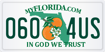 FL license plate 0604US