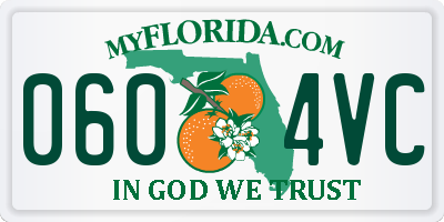 FL license plate 0604VC