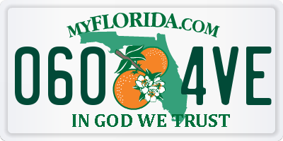 FL license plate 0604VE