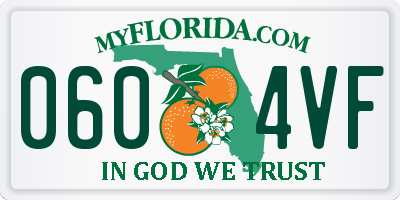 FL license plate 0604VF
