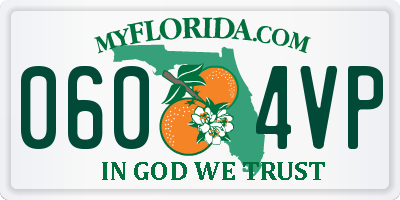 FL license plate 0604VP