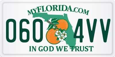 FL license plate 0604VV