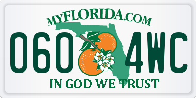 FL license plate 0604WC