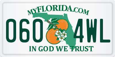 FL license plate 0604WL