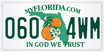 FL license plate 0604WM